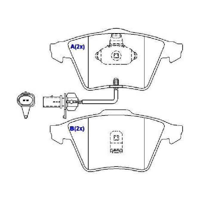 Jogo de Pastilhas de Freio Dianteira para Audi A6 - Syl - 1057