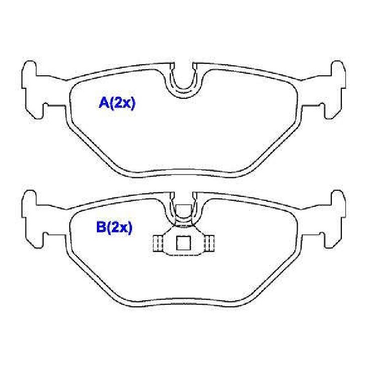 Jogo de Pastilhas de Freio Traseira para BMW Z3 - Syl - 1060