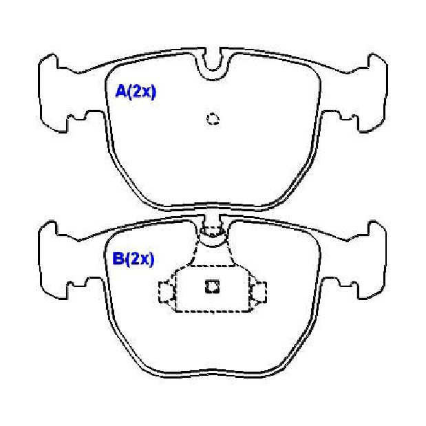 Jogo de Pastilhas de Freio Dianteira para BMW 540i e X5 - Syl - 1063