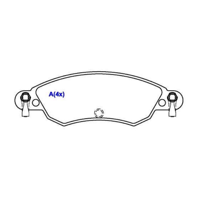 Jogo de Pastilhas de Freio Dianteira para Citroen C5 Break - Syl - 1133