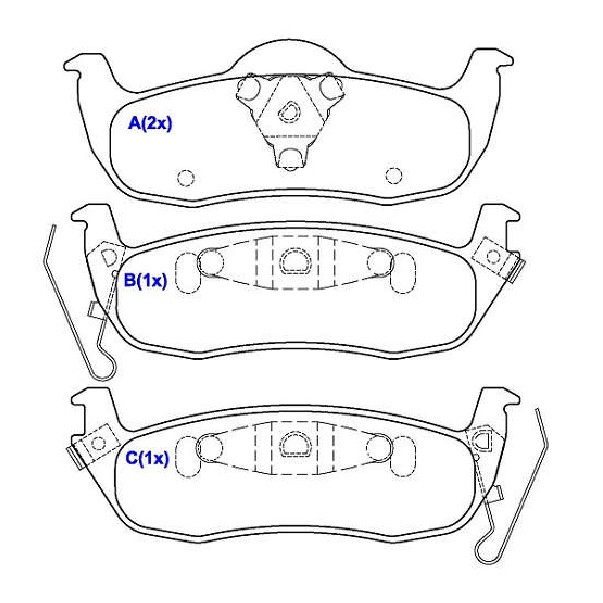 Jogo de Pastilhas de Freio Traseira para Jeep Grand Cherokee - Syl - 1131