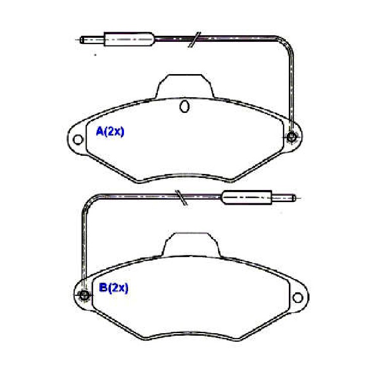 Jogo de Pastilhas de Freio Dianteira para Citroen Xantia - Syl - 1144