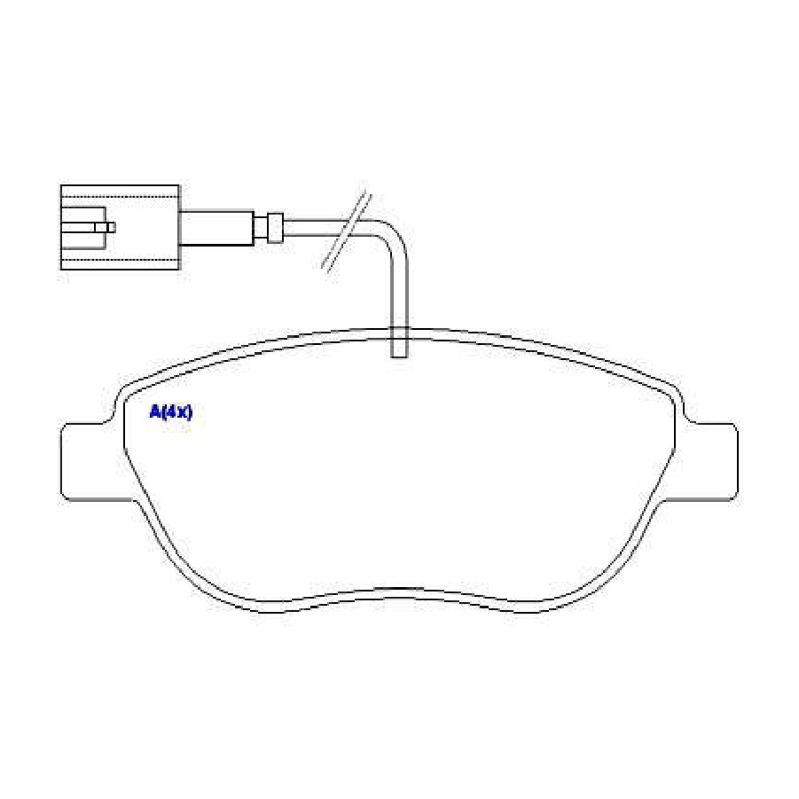 Jogo de Pastilhas de Freio Dianteira para Fiat 500 e Stilo - Syl - 1201