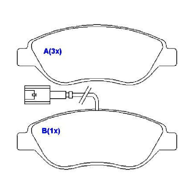 Jogo de Pastilhas de Freio Dianteira para Fiat Bravo e Stilo - Syl - 1206
