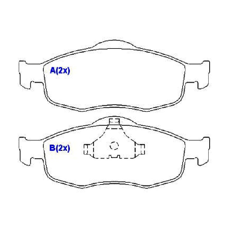Jogo de Pastilhas de Freio Dianteira para Ford Mondeo e Volvo V70 - Syl - 1220
