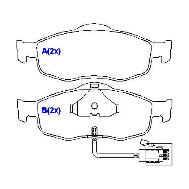 Jogo de Pastilhas de Freio Dianteira para Ford Mondeo - Syl - 1221