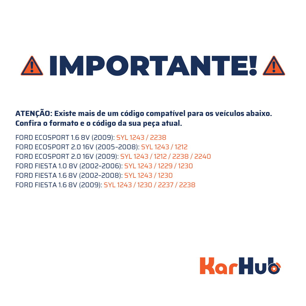 Jogo de Pastilhas de Freio Dianteira para Ford Ecosport e Fiesta - Syl - 1243
