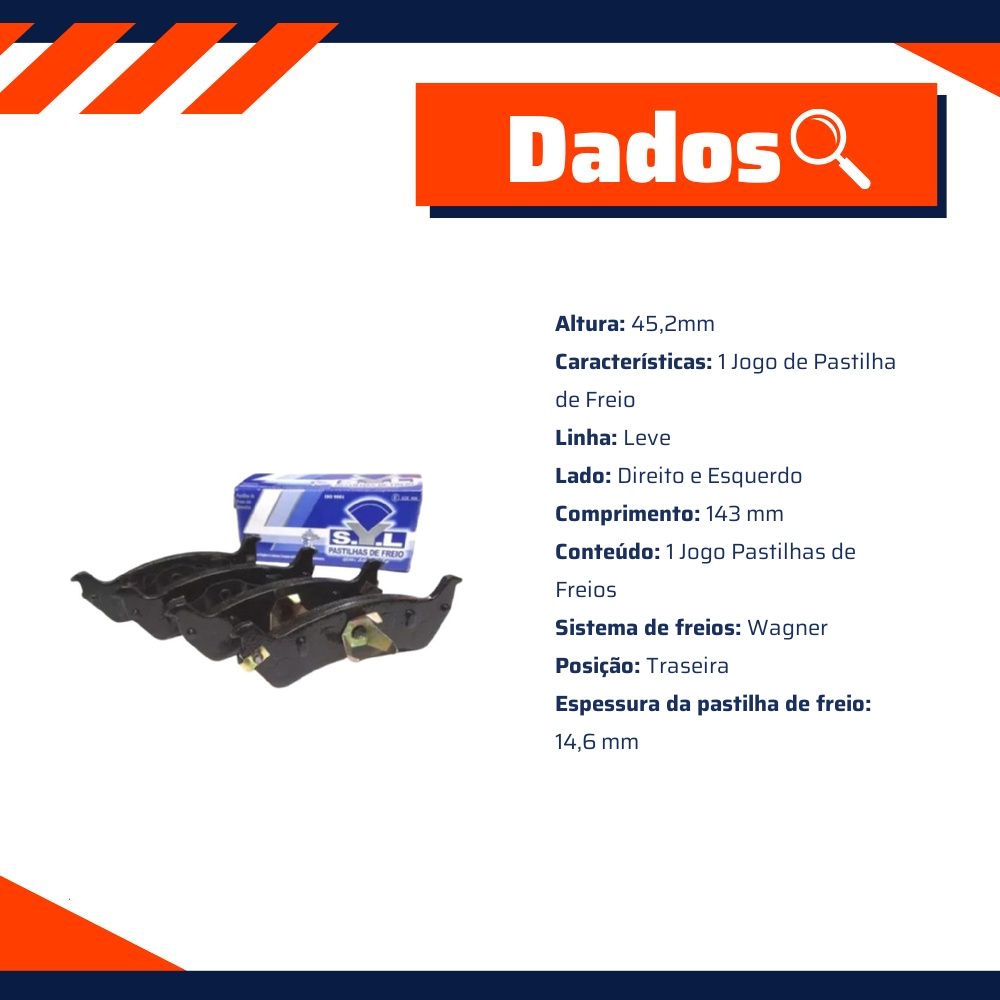 Jogo de Pastilhas de Freio Traseira para Ford Explorer - Syl - 1242