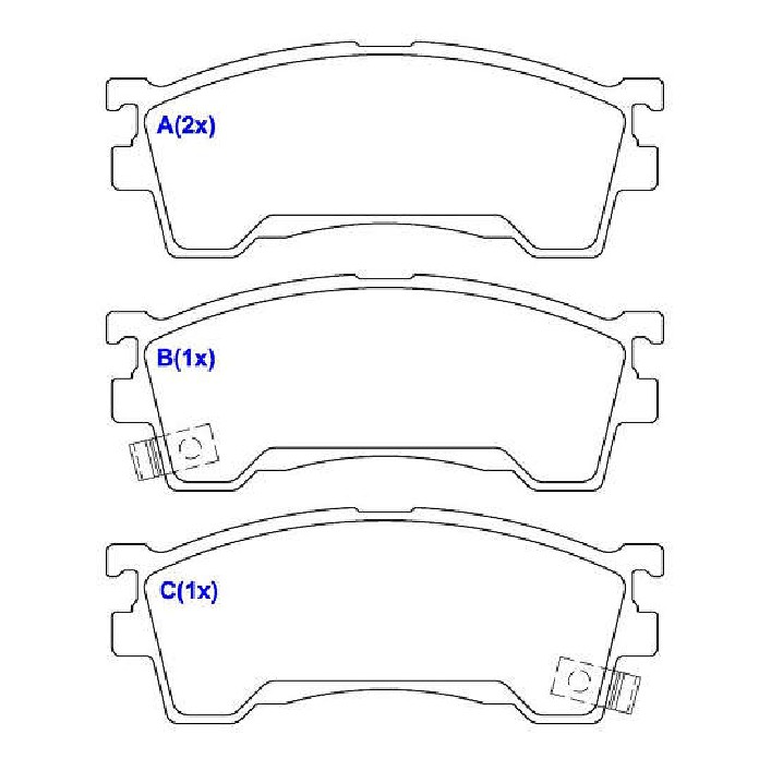 Jogo de Pastilhas de Freio Dianteira para Mazda 626 - Syl - 1285
