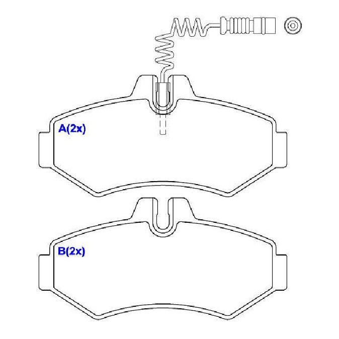 Jogo de Pastilhas de Freio Traseira para Mercedes-Benz Sprinter 313 - Syl - 1294