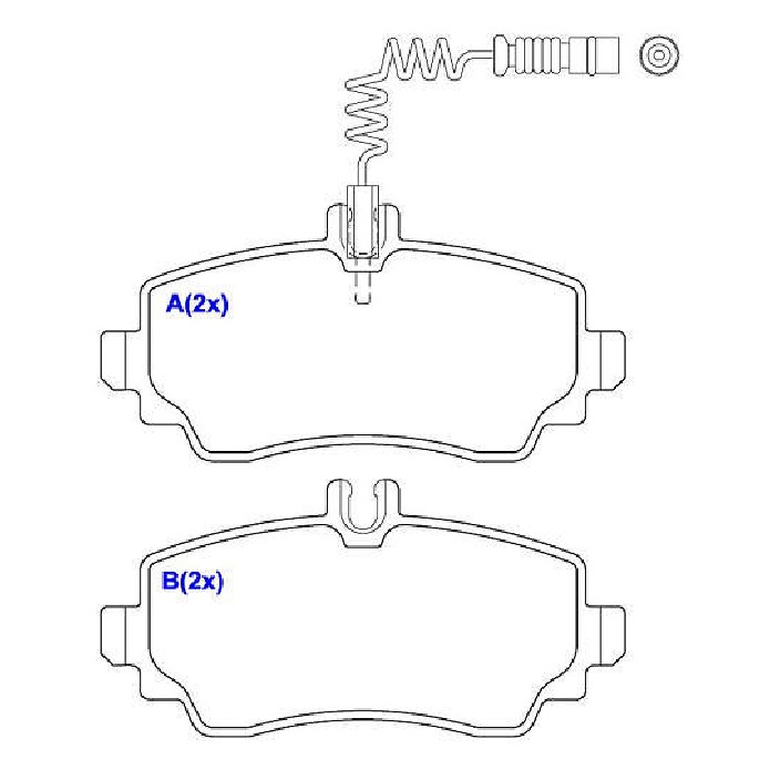 Jogo de Pastilhas de Freio Dianteira para Mercedes-Benz A 160 e A 190 - Syl - 1295