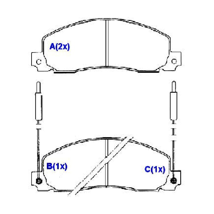 Jogo de Pastilhas de Freio Dianteira para Renault Trafic - Syl - 1341