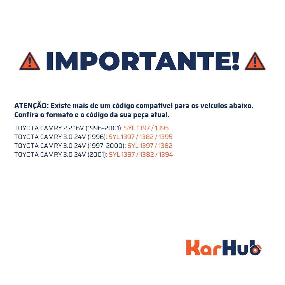 Jogo de Pastilhas de Freio Dianteira para Toyota Camry - Syl - 1397