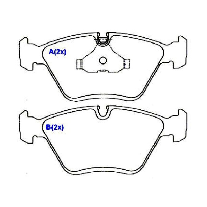 Jogo de Pastilhas de Freio Dianteira para Jaguar XK 8 - Syl - 1481