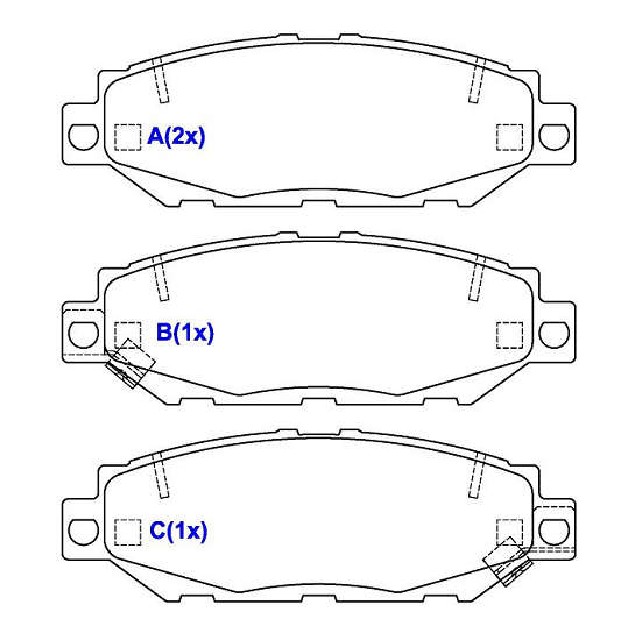 Jogo de Pastilhas de Freio Traseira para Lexus GS 300 - Syl - 1590