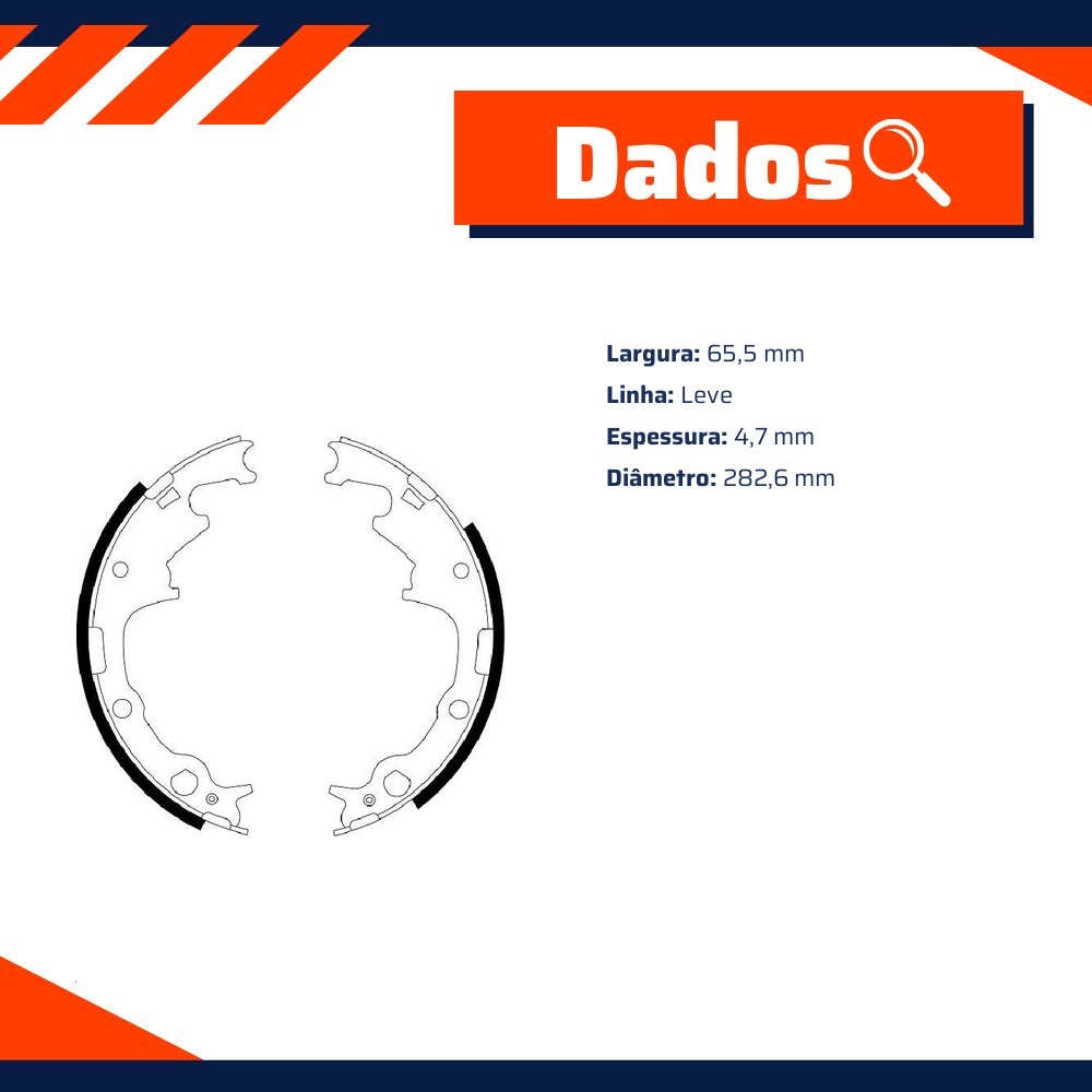 Sapata de Freio para Dodge Dakota - Syl - 201806