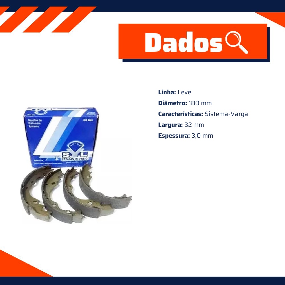Sapata de Freio para Ford Escort - Syl - 203105