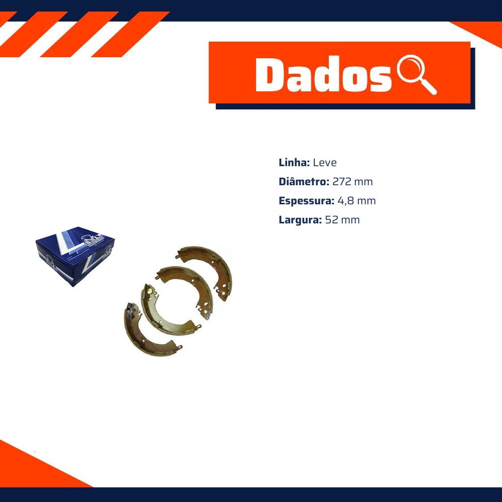 Sapata de Freio para Mitsubishi L200 - Syl - 206501