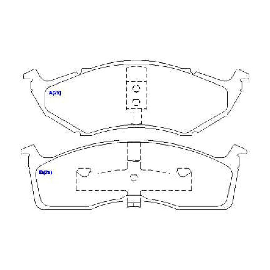 Jogo de Pastilhas de Freio Dianteira para Chrysler 300M e NEON - Syl - 2128
