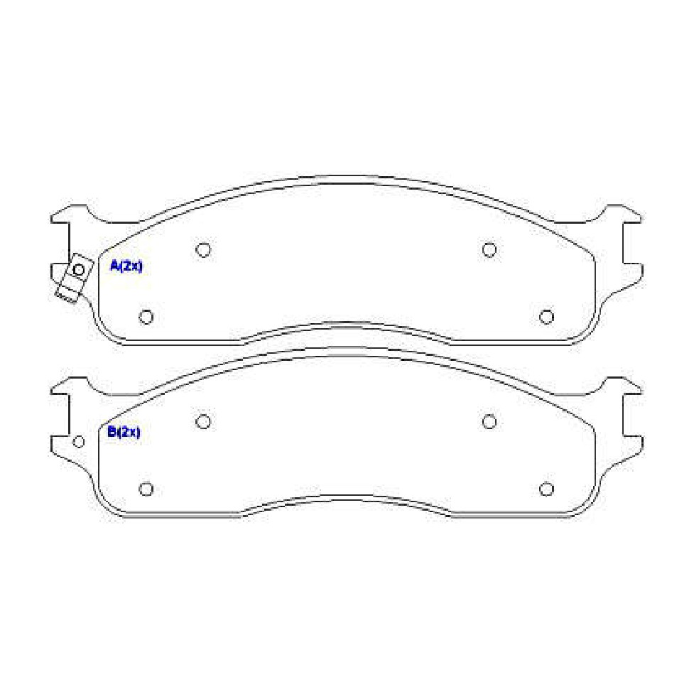 Jogo de Pastilhas de Freio Dianteira para Dodge RAM 2500 - Syl - 2127