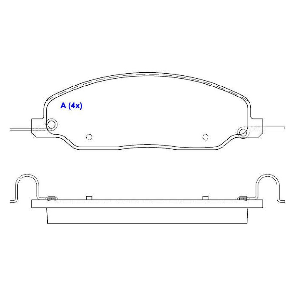 Jogo de Pastilhas de Freio Dianteira para Ford Mustang - Syl - 2233