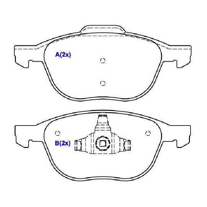 Jogo de Pastilhas de Freio Dianteira para Ford Ecosport e Focus - Syl - 2240