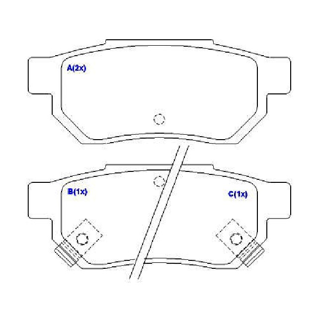 Jogo de Pastilhas de Freio Traseira para Honda City - Syl - 2250