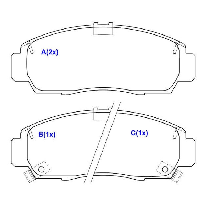 Jogo de Pastilhas de Freio Dianteira para Honda Accord e Civic - Syl - 2252