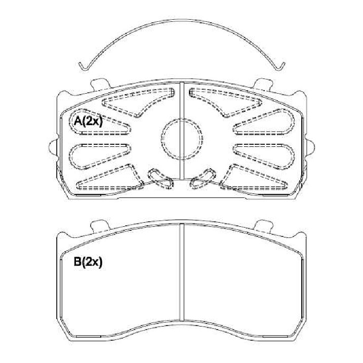 Jogo de Pastilhas de Freio para Mercedes-Benz Accelo 1016 e Accelo 915 C - Syl - 2291