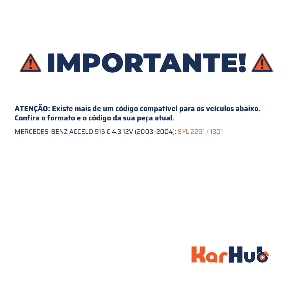 Jogo de Pastilhas de Freio para Mercedes-Benz Accelo 1016 e Accelo 915 C - Syl - 2291