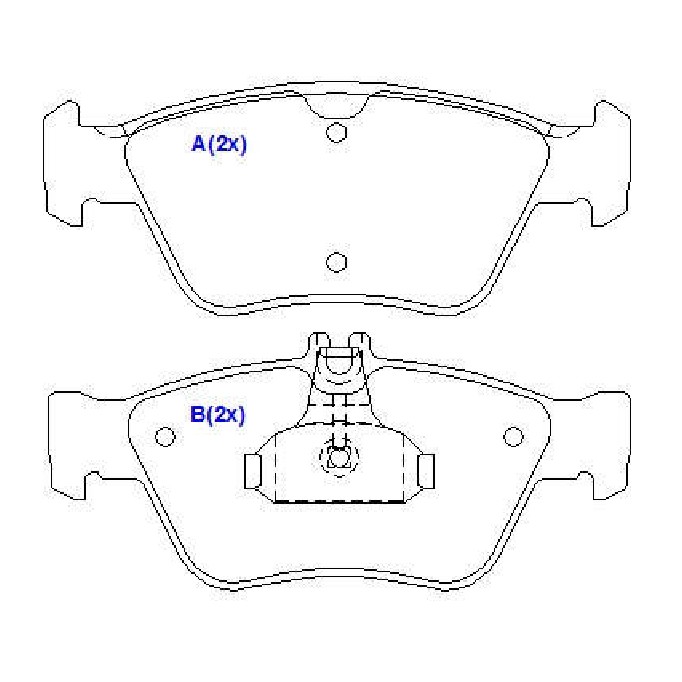 Jogo de Pastilhas de Freio Dianteira para Mercedes-Benz C 280 e E 240 - Syl - 2304