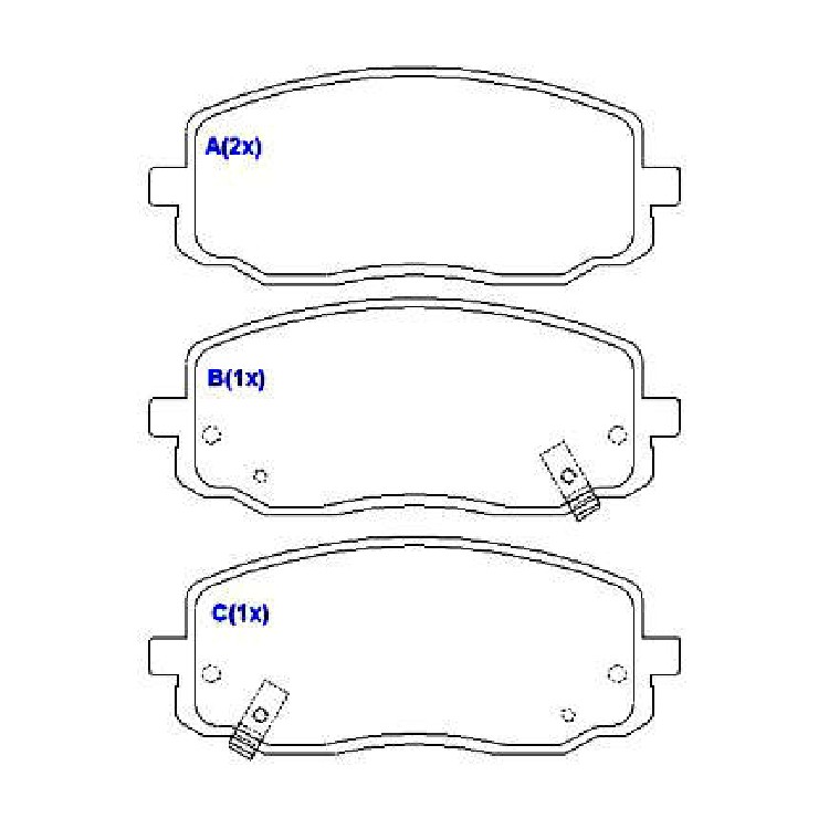Jogo de Pastilhas de Freio Dianteira para KIA Picanto - Syl - 2373
