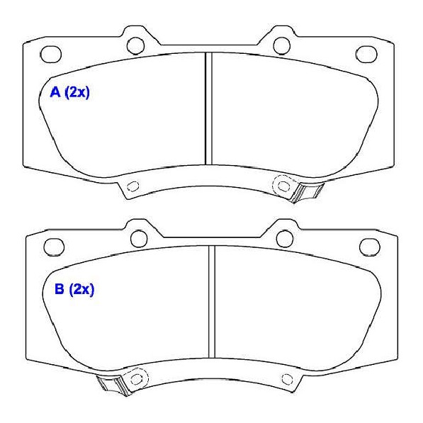 Jogo de Pastilhas de Freio Dianteira para Toyota Hilux - Syl - 2384