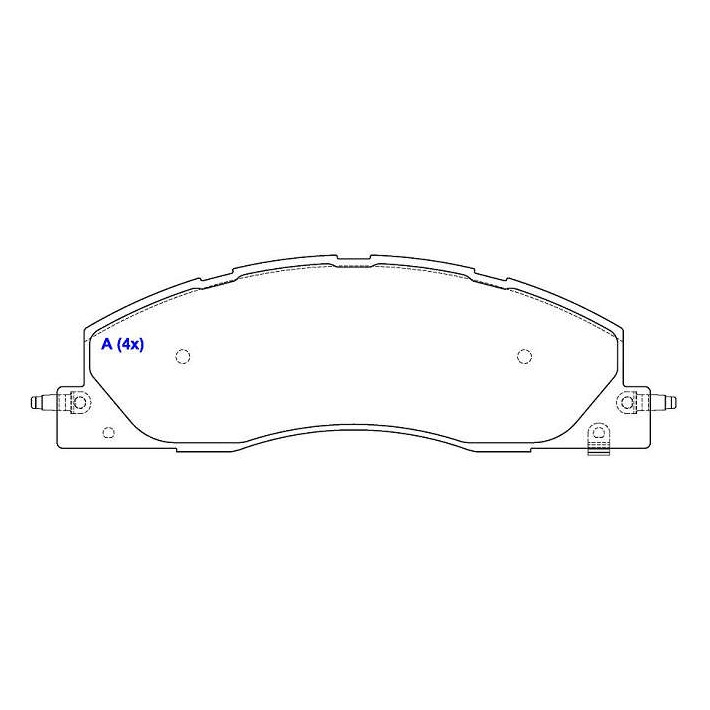 Jogo de Pastilhas de Freio Dianteira para Dodge RAM 2500 - Syl - 3124