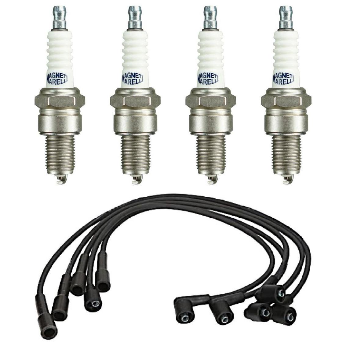 Kit 4 Vela Ignição V-Form e Cabo - Magneti Marelli - CVMS0102 / F5RFMM