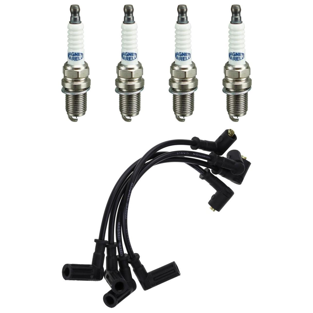 Kit 4 Vela Ignição V-Form e Cabo - Magneti Marelli - CVMT4602 / F5RFMM