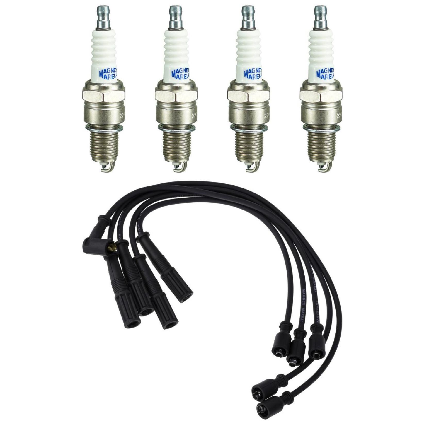 Kit 4 Vela Ignição V-Form e Cabo - Magneti Marelli - CVMT5002 / F5RFMM