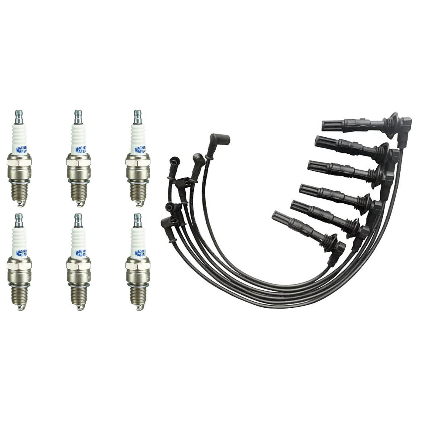 Kit 6 Vela Ignição VForm e Cabo de Vela Magneti Marelli - CVMA2002 / F6RFMM
