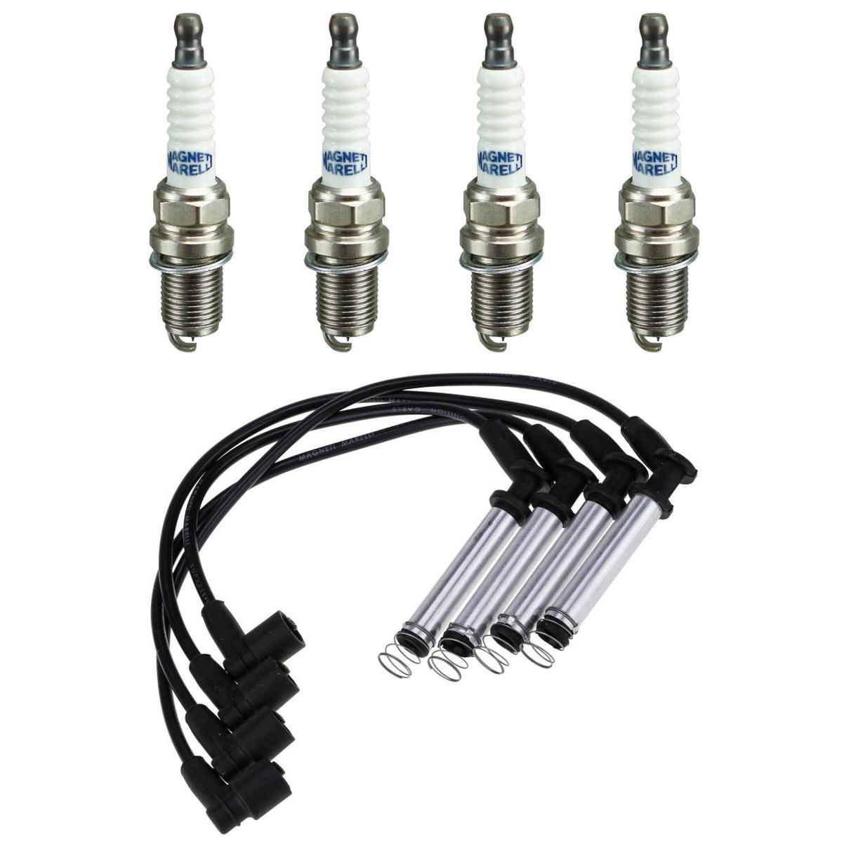 Kit 4 Vela Ignição V-Form e Cabo - Magneti Marelli - CVMG7202 / F7RFMM