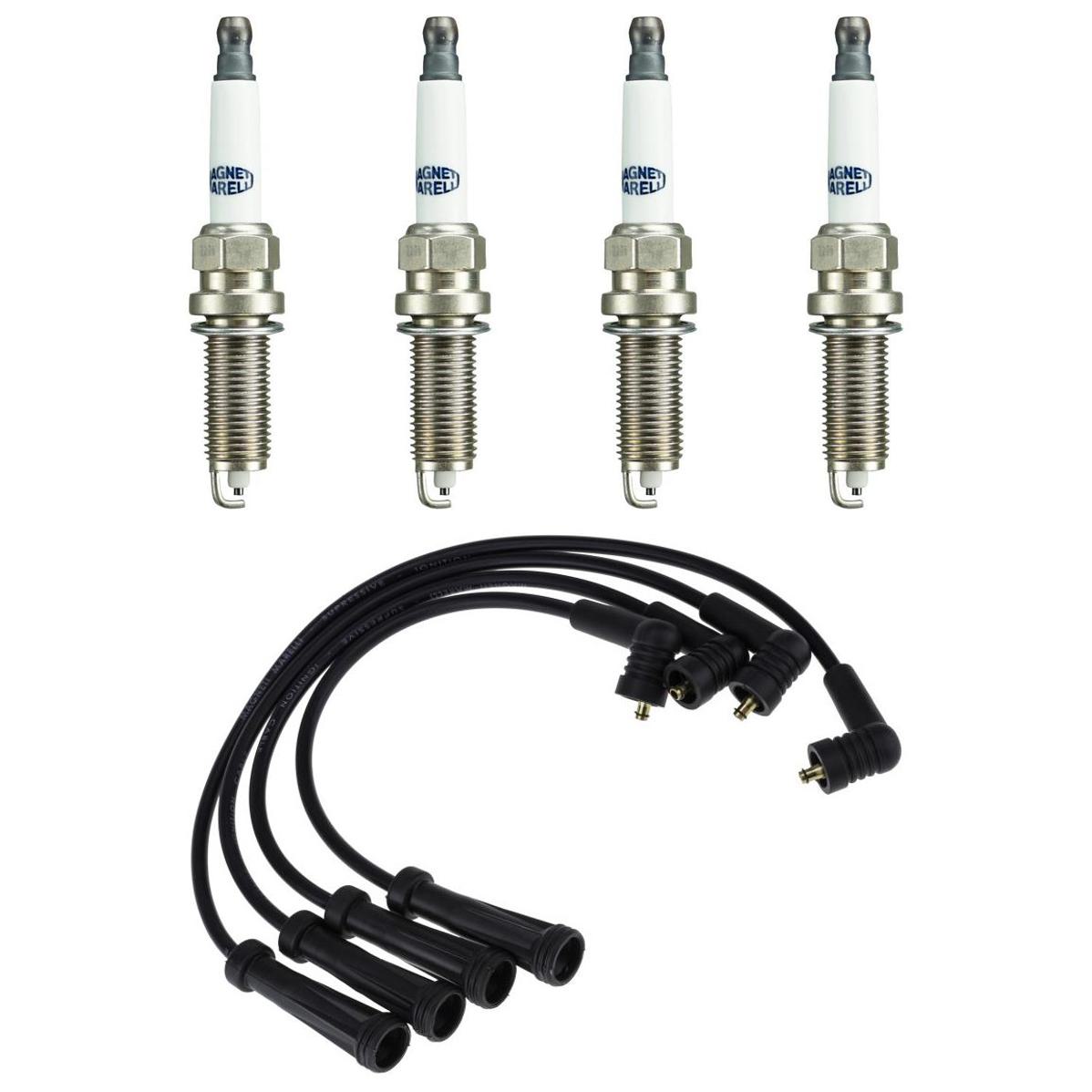 Kit 4 Vela Ignição Multi-E e Cabo - Magneti Marelli - CVMR0902 / K5RDMM
