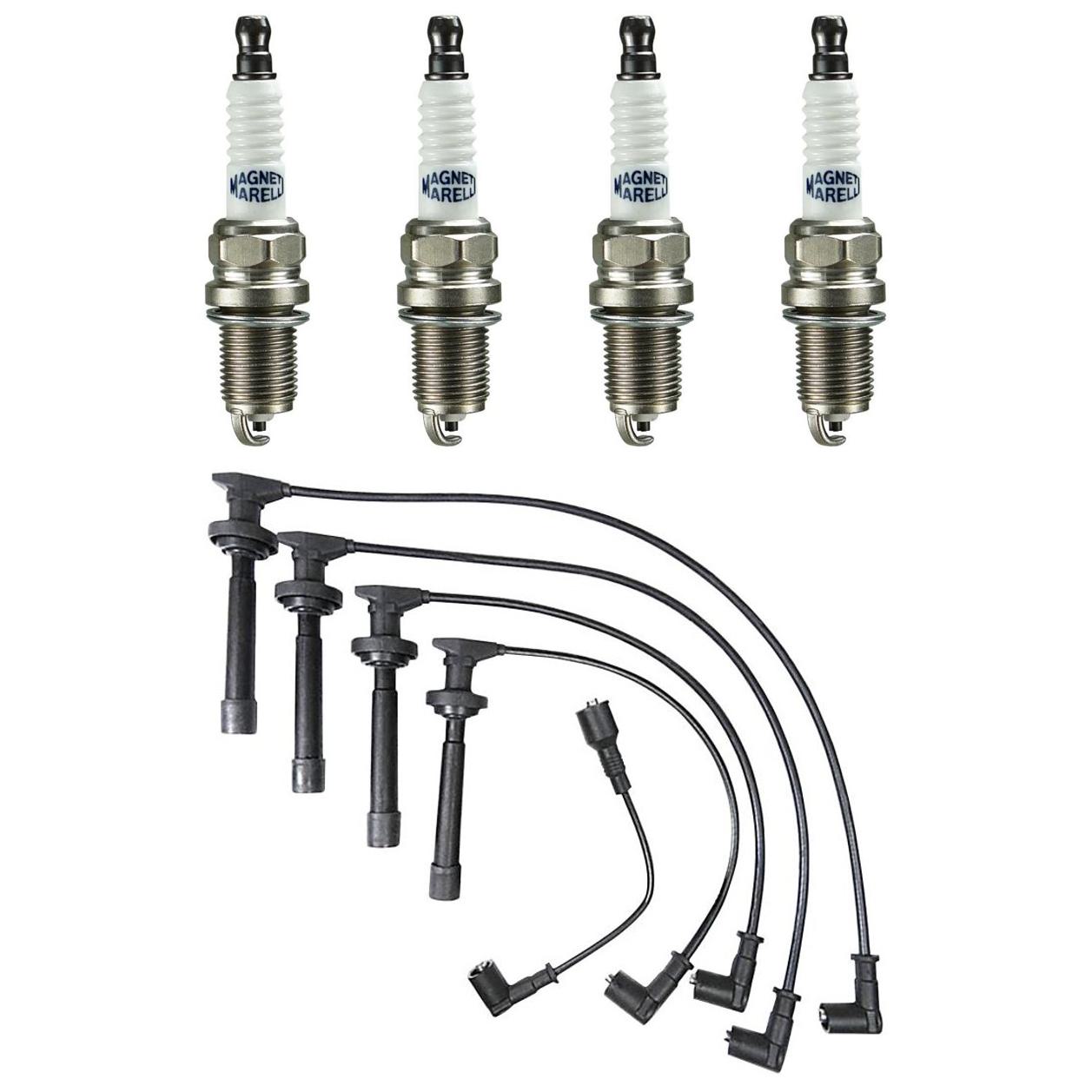 Kit 4 Vela Ignição V-Form e Cabo - Magneti Marelli - CVME0602 / K5RF2MM