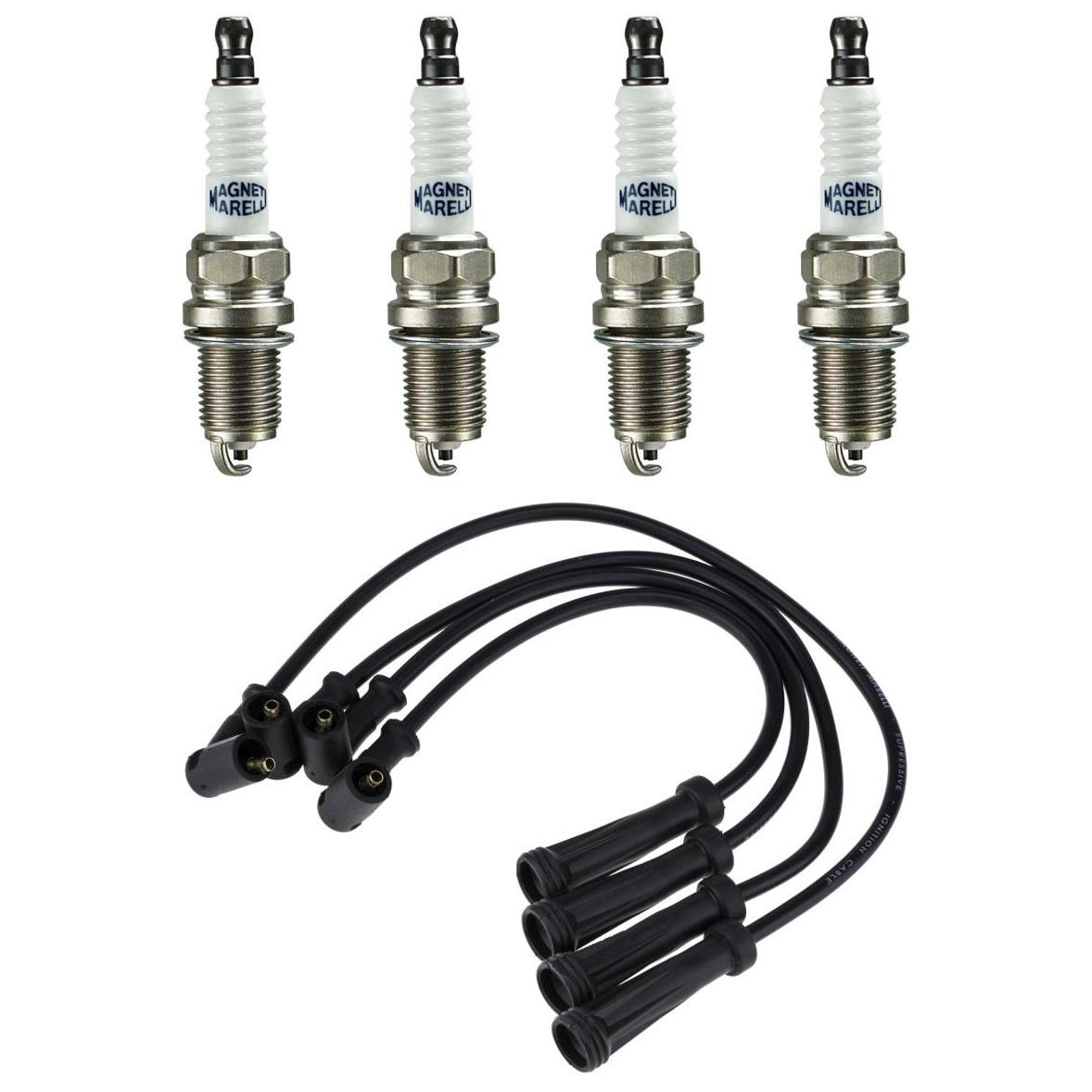 Kit 4 Vela Ignição V-Form e Cabo - Magneti Marelli - CVMR1202 / K5RF2MM