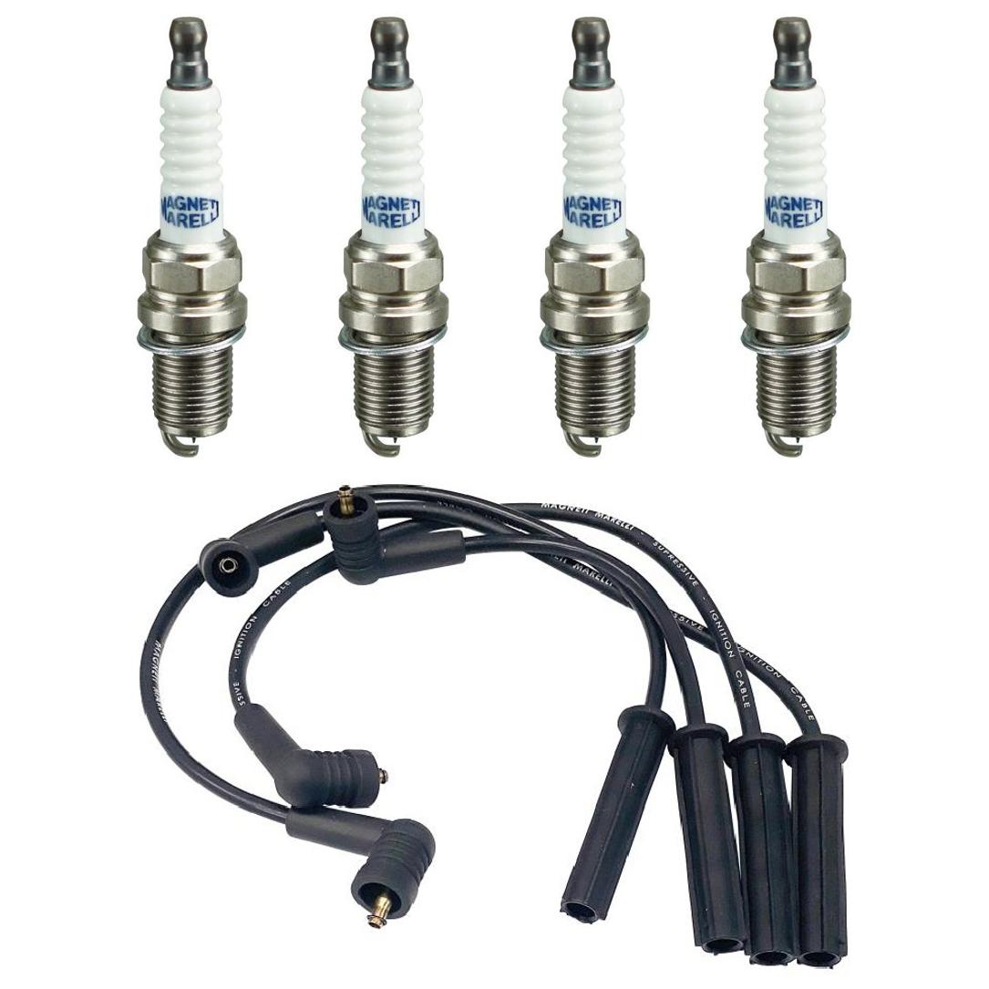 Kit 4 Vela Ignição MultiE e Cabo - Magneti Marelli - CVMP0102 / K6RDYMM