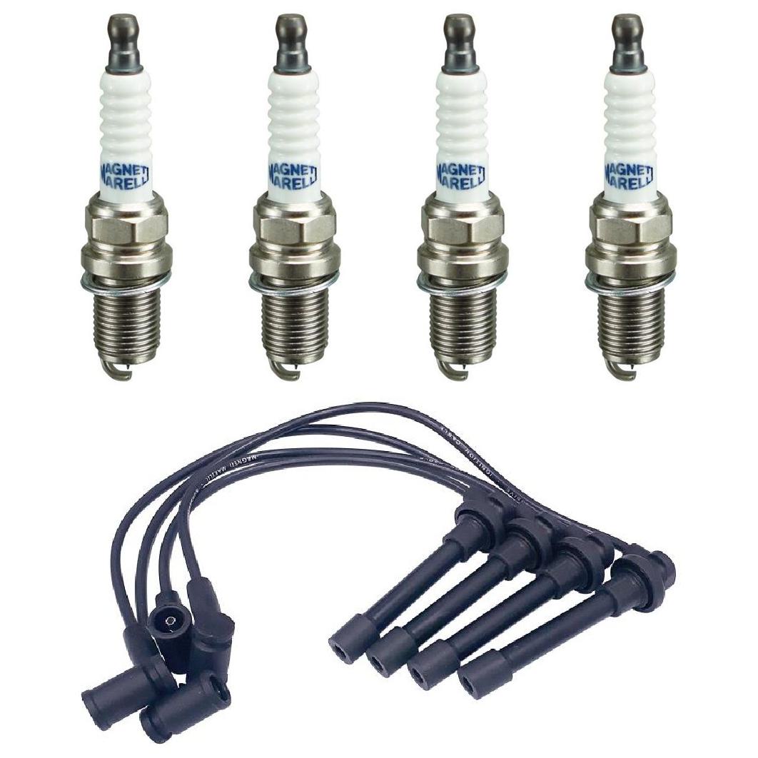 Kit 4 Vela Ignição VForm e Cabo Magneti Marelli - CVMW0402 / K6RF2MM-11