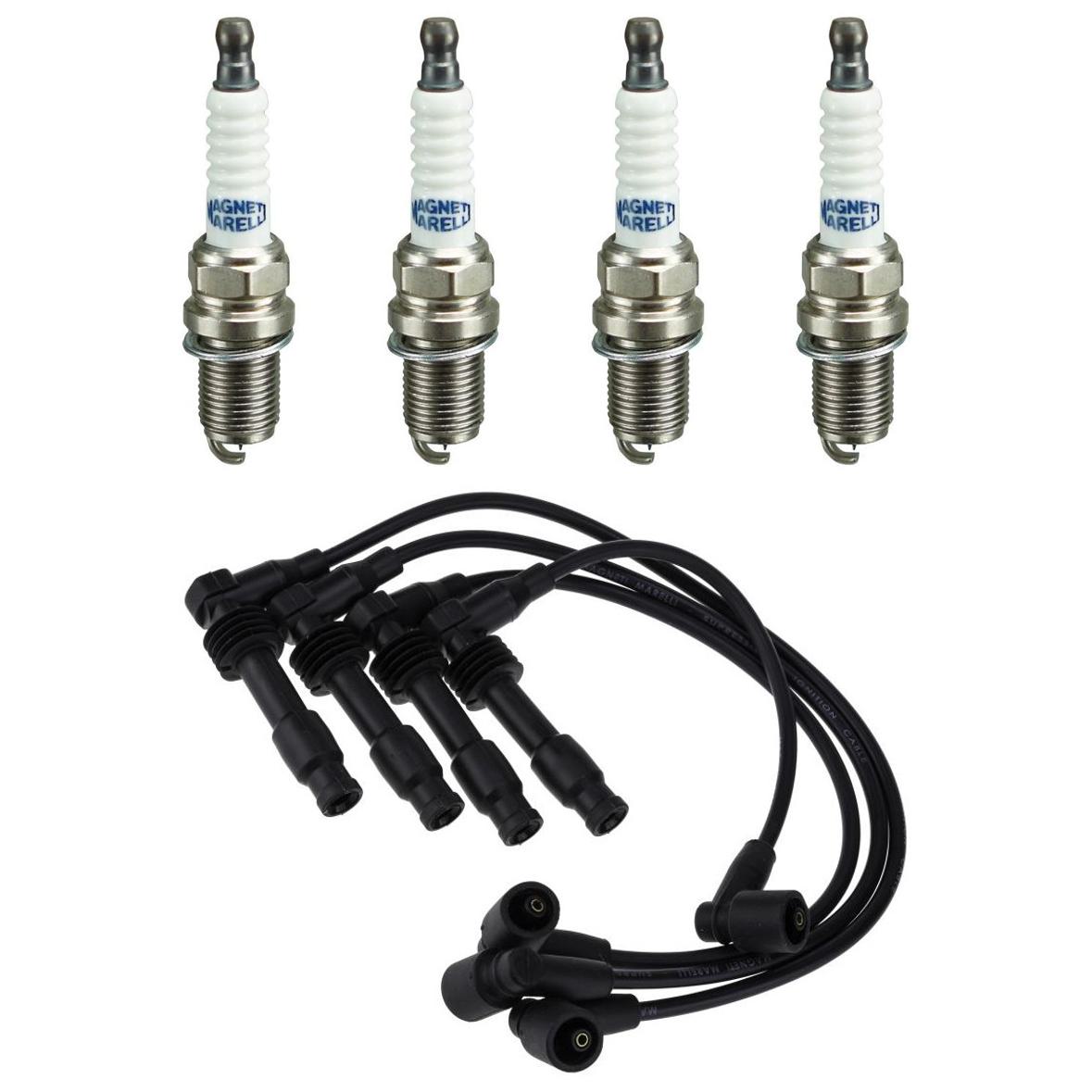 Kit 4 Vela Ignição V-Form e Cabo - Magneti Marelli - CVMG7902 / K6RFMM