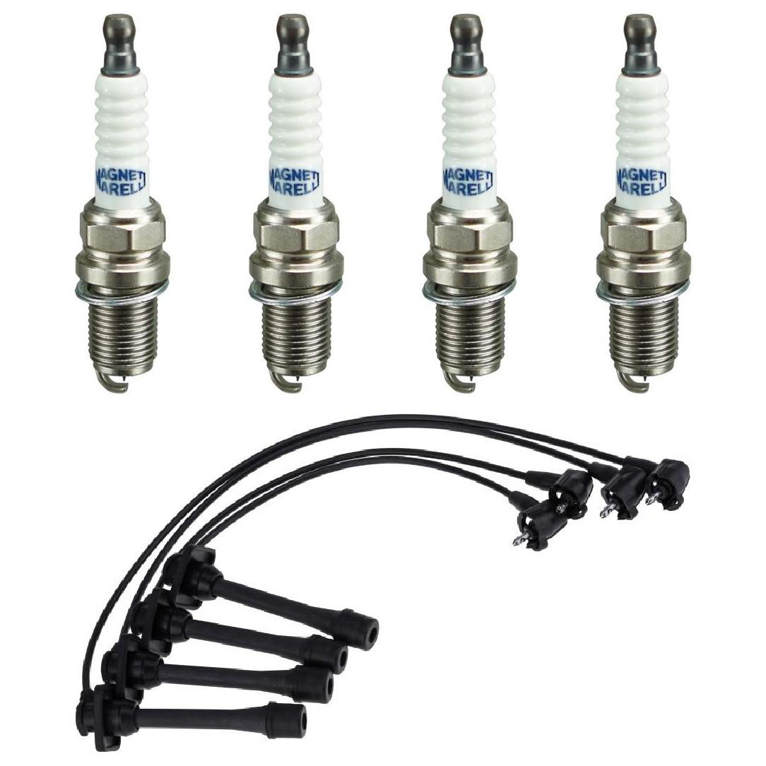 Kit 4 Vela Ignição Platinum Cabo - Magneti Marelli - CVMM0702 / K6RTPMM