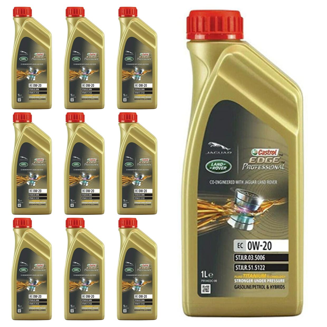 Kit c/ 10L Óleo de Motor Edge Professional EC 0W20 - 3435390 - Castrol