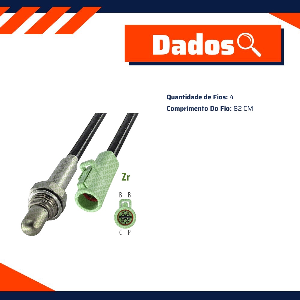 Sonda Lambda para Ford Fiesta e Focus - MTE-THOMSON - 7820.40.082