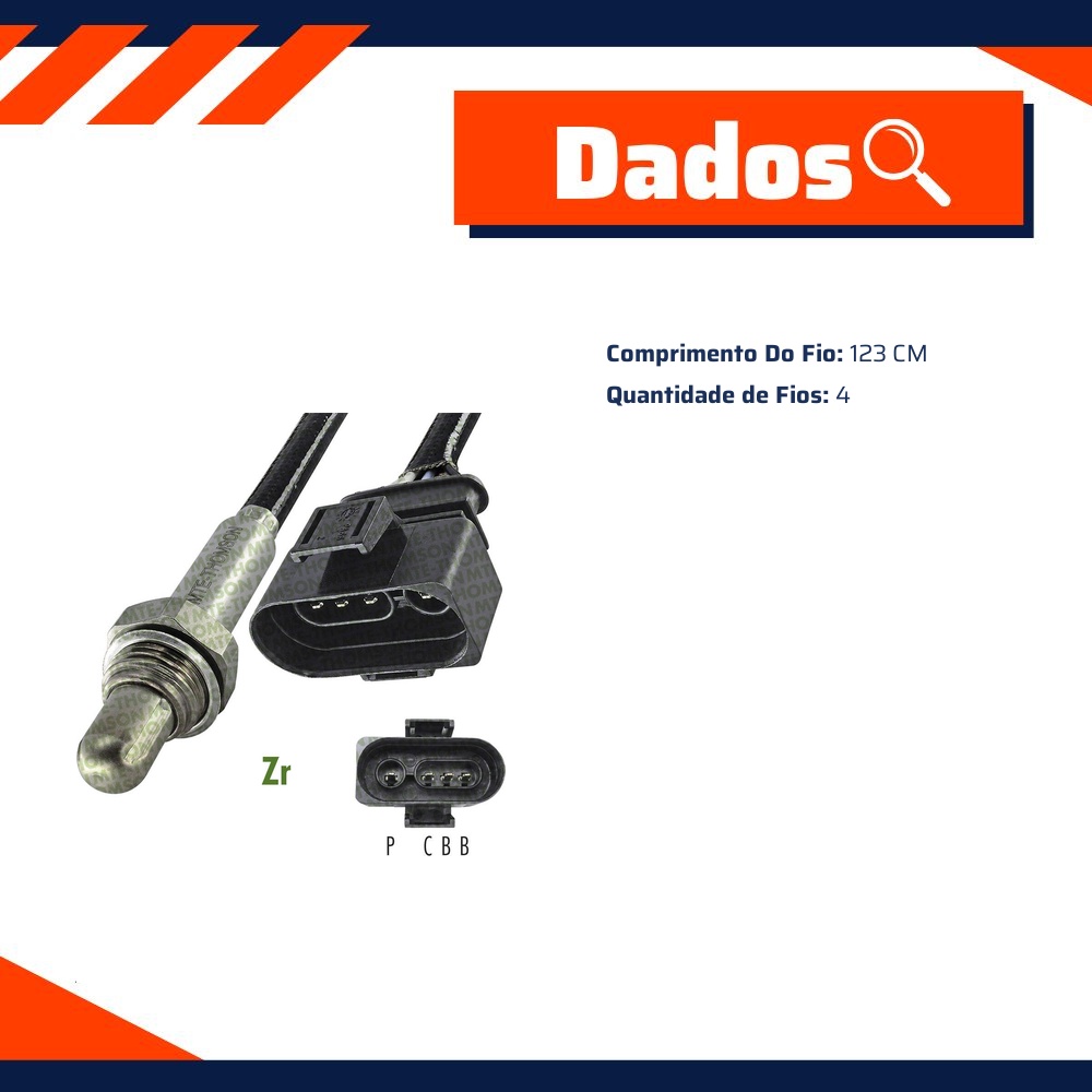 Sonda Lambda para Volkswagen Kombi - MTE-THOMSON - 7821.40.123