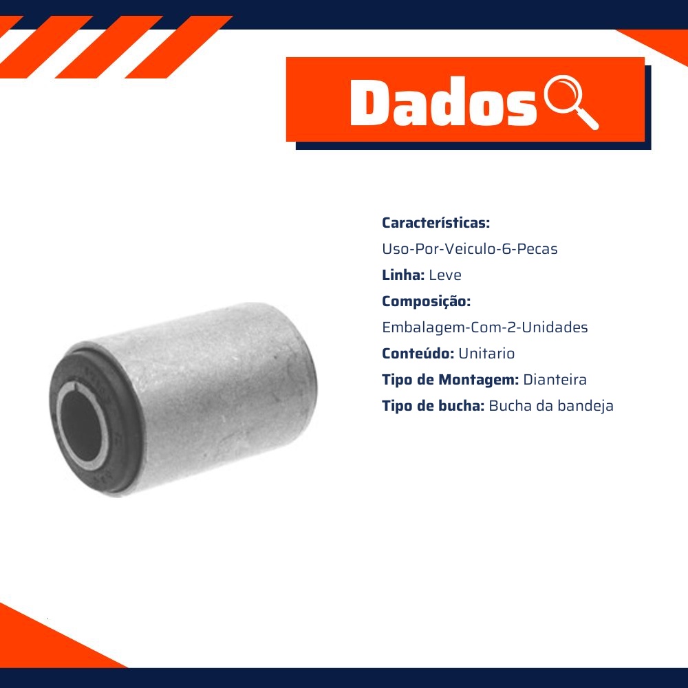 Bucha da Bandeja Inferior da Suspensão Dianteira para Ford Belina e Corcel - Monroe Axios - 012.1606